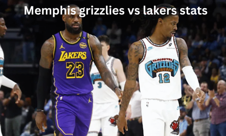 Memphis grizzlies vs lakers stats