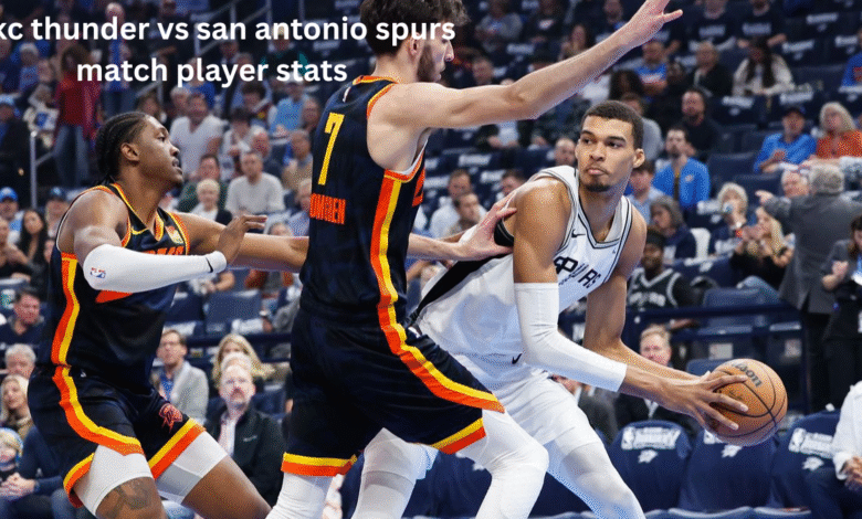 Okc thunder vs san antonio spurs match player stats