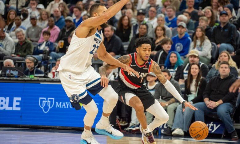 timberwolves vs portland trail blazers match player stats